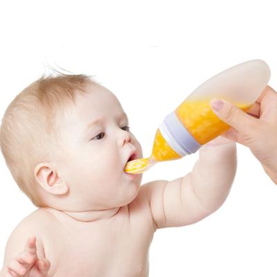 중국 BPA Free Silicone Baby Bottle 4oz 120ml Administer Products 2022 Best Selling Baby Squeeze Spoon Feeder With Spoon 판매용