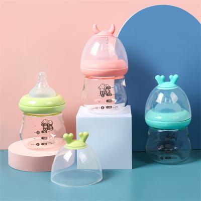 China BPA Free Wholesale Food Grade Easy To Clean Baby Glass Bottles Baby Milk Bottle for sale