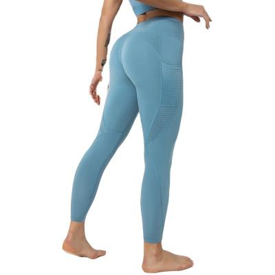 China Breathable Custom Private Label Muti Color High Waist Leggings With Pocket Compression Leggings Wholesale Women Yoga Pants Quick Dry for sale