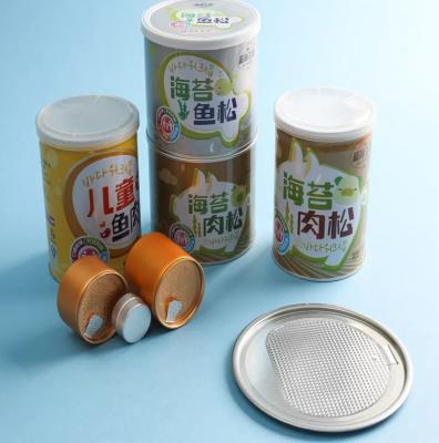 China Frucht-Reis-Pulver Tin Can For Snack Nuts FSC kreisförmige kundenspezifische Nahrungsmitteltrockenes zu verkaufen