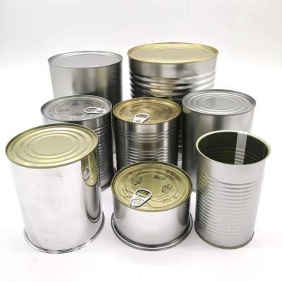 China Customed Three-piece Can Metal  Food Tin Can With Clear Coating And Aluminum Paste Coating for sale