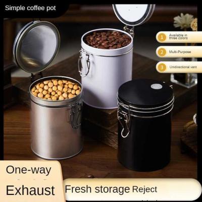 China Food Grade Airtight Nuts Kernels Coffee Bean Container Tin Can Jar Packaging Box With Degassing Valve for sale