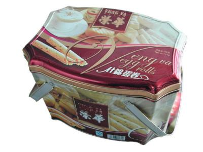 China Metallgeschenk Tin Box Tin Cans With Handle Clasps 5L des Geschenk-390g zu verkaufen