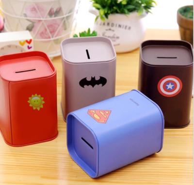 China OEM Large Money Saving Tin 4 Color Tin Can Piggy Bank for sale