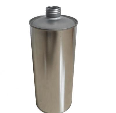 China Screw Cap Large Round Tin Containers 1L Motor Oil Can for sale