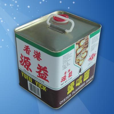 China 10L groot Vierkant Tin Containers 4 Kleur Vierkant Tin Cans Te koop