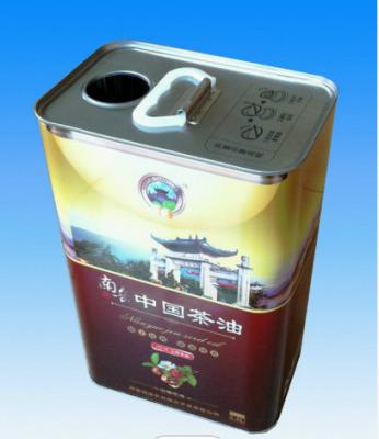 Cina Un olio da cucina Tin Can Plastic Handle Rectangular Tin Containers da 1 gallone in vendita