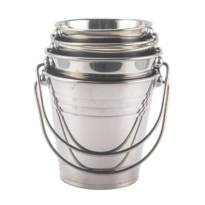 China MCSS New Arrive Metal Champagne Bucket 4.0L Stainless Steel Beer Wine Ice Bucket For Bar for sale