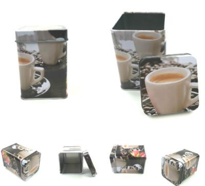 China Factory directly sales small square metal tin box can for tea or coffee for sale