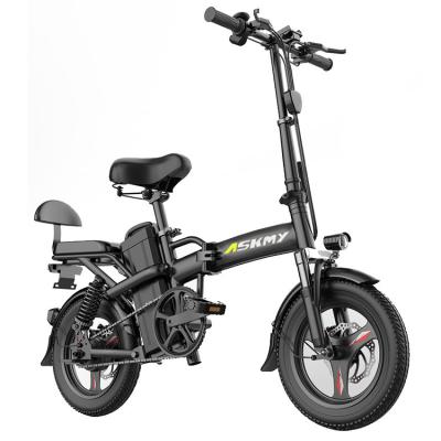 China New ASKMY Electric Bike 1402 Factory Wholesale Steel Fold 14 Inch Steel Frame Fast Electric Ebike 350W Tire Wholesale Electric Bicycle for sale