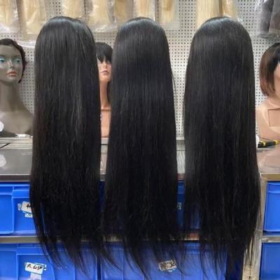 China Silky Straight Wave Factory Wholesale 10A Grade Raw Unprocessed Indian Virgin Cuticle Aligned Human Hair Frontal Wigs Natural Color for sale