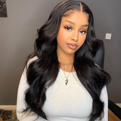 China Body Wave Lace Front Wigs Human Hair Pre Plucked Body Wave 13x4 Lace Frontal Wig With 100% Baby Hair Human Hair Wigs For Black Women for sale