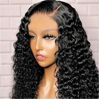 China Brazilian Pre Plucked Transparent Lace Front Human Hair Water Wave 180% Density Water Wave Wigs 13x6 HD For Black Women for sale