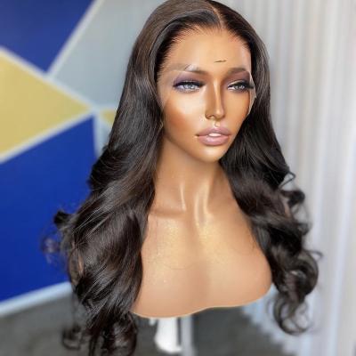 China Body Wave 13x4 Natural Lace Front Human Hair Wigs Brazilian Body Wave Lace Front Wig Lace Frontal Wigs Products For Black Wome for sale