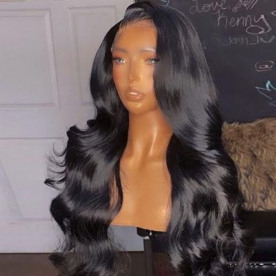 China Body Wave Pre Plucked 150% Density Unprocessed Virgin Brazilian Body Wave Lace Front Human Hair Wigs With Baby Hair For Black Women for sale