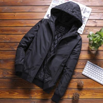 China 2019 Men's Coaches Parachute Jackets Fashion OEM Viable Custom Clothing Products Black Jackets Wholesale Short Polyester Padded Jacket for sale