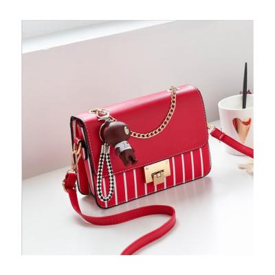 China Fashion 2021 Hot Sales Girls Personalized Purse Women Famous Brand New Striped Lady Plaid Handbags Shoulder Handbag for sale