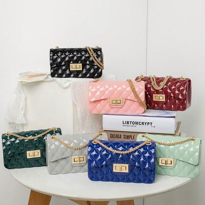 China 2022 New Arrival Cute Fashion Cross - Body Bag Women's Purses Fashion Girl Jelly Chain Small Handbags for sale