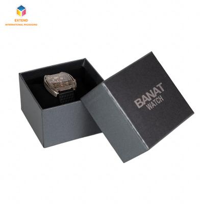 China Watch custom Logo cheap paper cardboard watch gift box black watch box for watches for sale