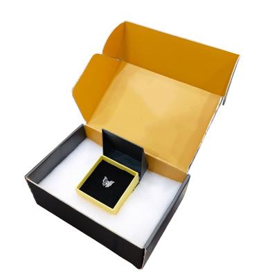 China Recyclable custom logo free small jewelry mailer shipping boxes for jewelry for sale