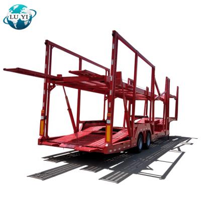 China Truck Trailer 2 Axles Cars Carrier Trucks Vehicle Trailer Carrier Semi Trailer With Hydraulic System for sale