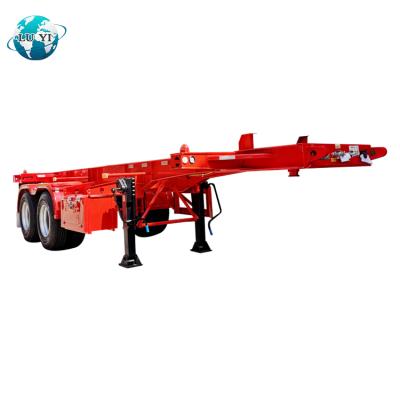 China LUYI Truck Trailer Brand 2 Axle Chassis Truck Trailer 40ft Skeleton Container High Quality Trailer for sale