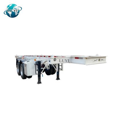 China Factory Supply 2 Axle Chassis Truck Trailer Skeleton Truck Trailer 20ft Container Trailer for sale