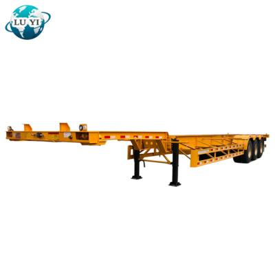 China Factory Supply 3axle Chassis High Quality Semi Trailer 60ft Skeleton Container Trailer Truck for sale