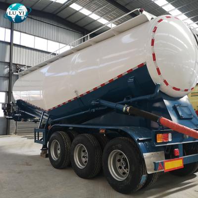 China Truck Trailer 3 Axle 50 CBM 40 CBM Truck Transporting Powder Bulk Cement Bulk Tank Semi Trailer for sale