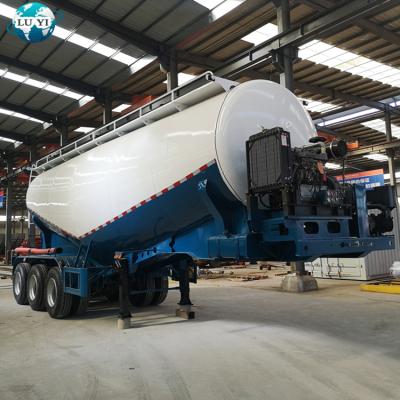 China Luyi 3 axle 45m3 cement powder tank dry bulk semi truck trailer trailer truck for sale for sale