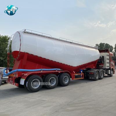 China LUYI 3 axles 45cbm bulk powder cement dry tank semi trailer truck trailer for sale for sale