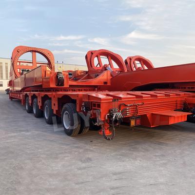 China Line 8 Axle Wind Blade Lifter Adapter Wind Turbine Truck Trailer 4 Blade Turbine Haul Semi Trailer For Sale for sale