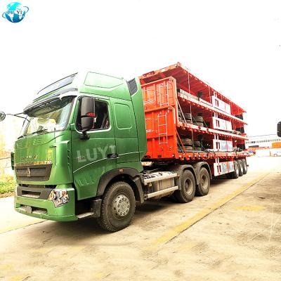 China Truck Trailer Best Selling 3 Axle 40ft Flatbed Container Semi Trailer For Sale for sale