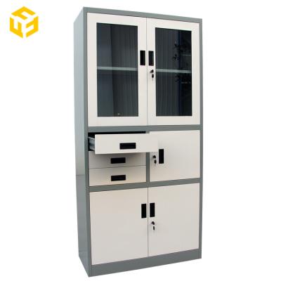 China High Foldable Office Storage Closet File Cabinet With Safe Box Inside Metal Cabinet for sale