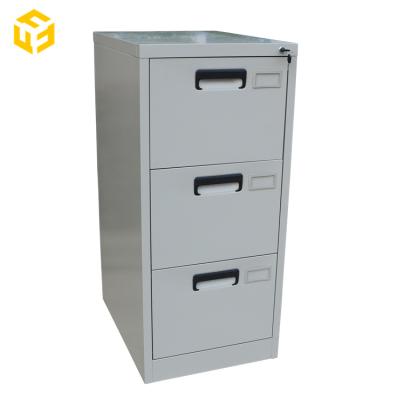 China Foldable Black Plastic Handle 3 Drawer Steel Filing Cabinet Metal Cabinet for sale