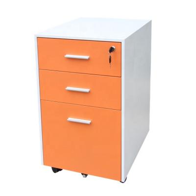 China Modern Storage 3 Drawer Office Side Movable Office Filing Cabinet for sale