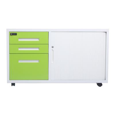 China Luoyang Modern Trolley Tambour Sliding Door Mobile Filing Cabinet for sale