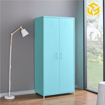 China Nordic Style Foldable Modern Bedroom Wardrobe Locker Steel Cabinet for sale