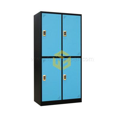 China Modern Luoyang Furnitopper 4 Compartment Desktop Clothing Metal Locker Commercial Furniture for sale