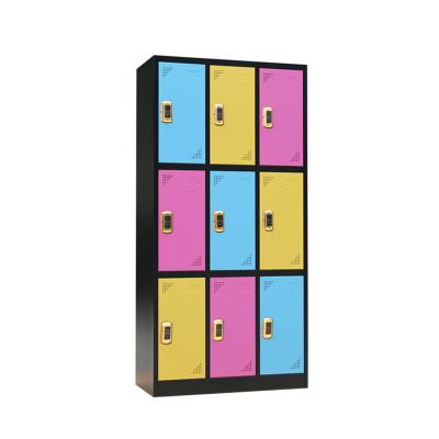 China Hotsale Modern Cheap Price 9 Compartment Pool Clothing Iron Lockers Commercial Furniture for sale