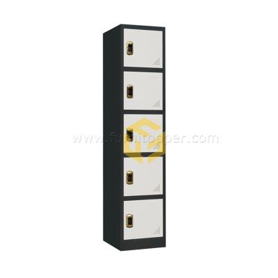 China Modern Metal Furniture Hotsale Cheap Price 5 Different Compartment Iron Lockers With Smart Lock for sale