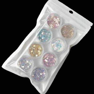 China HOT sales Nail Beauty Products 8boxes/set Sugar Nail Art Glitter Sparkles Decorations Nail Sequin Art Nail Art Kit Decoration Tools Manicure Set for sale