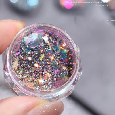 China DIY Personal Nail Art SHIZHIXIU 1 Box Gold Sliver Nail Laser Silver Reflective Nail Art Holographic Glitter Glitter Powder for sale