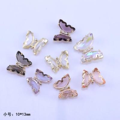 China 3d Nail Moving Flying Nail Art Decoration 3D DIY Butterfly Zircon Decoration For Manicure Nail Art Jewelry for sale