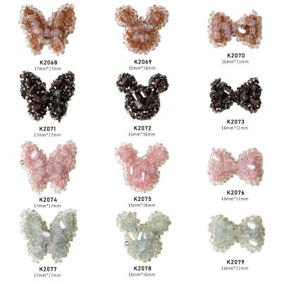 China 3d Bow Nail Art Charm Decoration Nail Art Jewelry Crystal Full Diamond Butterfly Nail Art Nail Decoration for sale