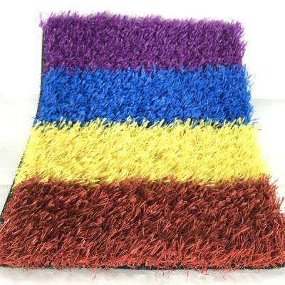 China Red Yellow Blue Purple color Artificial Grass for Commercial Decoration for sale