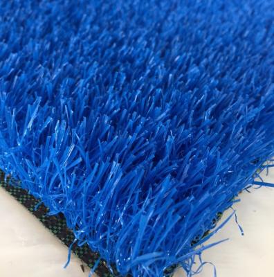 China Waterproof and UV resistance durable color Artificial grass carpet Blue Synthetic turf carpet for sale