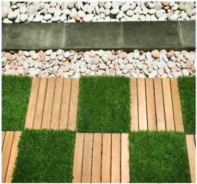 China Multi-use colorful movable interlocking artificial plastic grass floor tiles,outdoor garden court flooring for sale