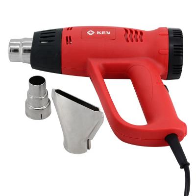 China Ken New Products 2000W Temperature Control Safety Air Gun Adjustable Portable Hot Heat Gun Cool/Hot Air for sale