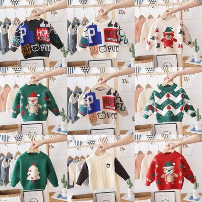 China 2022 Anti-Shrink In Stock Boutique Solid Warm Winter and Autumn Baby Knitted Wholesale Children's Sweater for sale